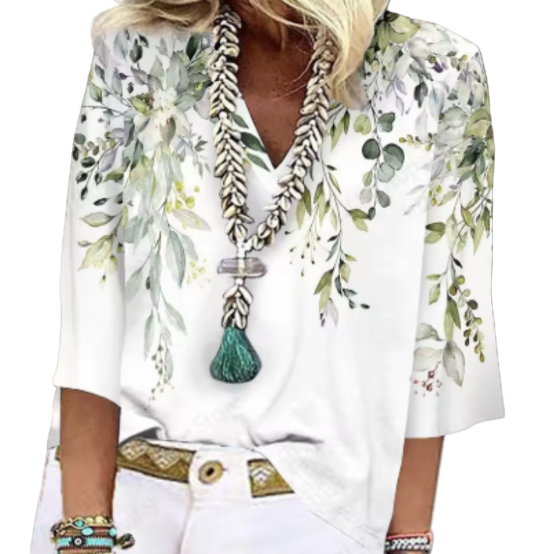 Camden Jersey Top - Rainbow Floral Etch www.daltik.com