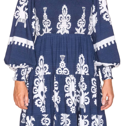 Whisper Midi Dress in Navy, available at: https://www.daltik.com/