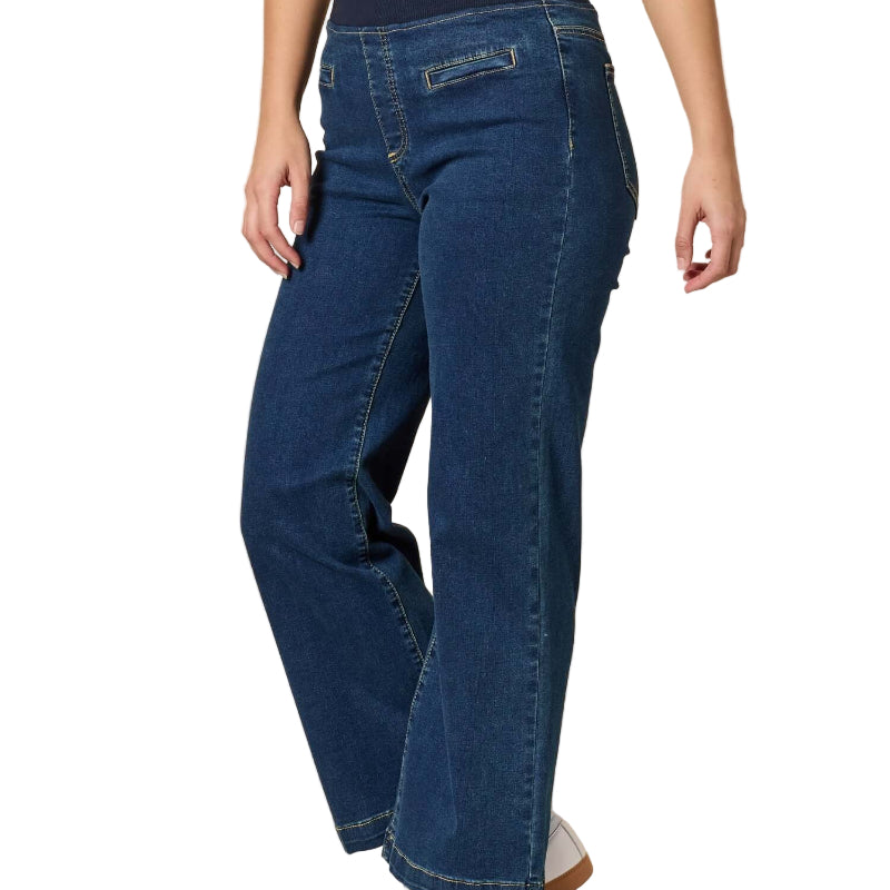 Maddy High Rise Wide Leg Jean | Dark Denim, available at: https://www.rekoid
.com/