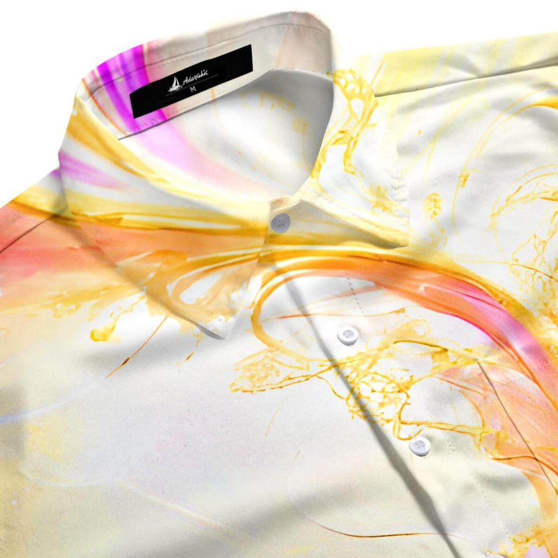 Molten Gold Fluid Art Men's Pocket Short Sleeve Shirts, available at: https://www.daltik.com/