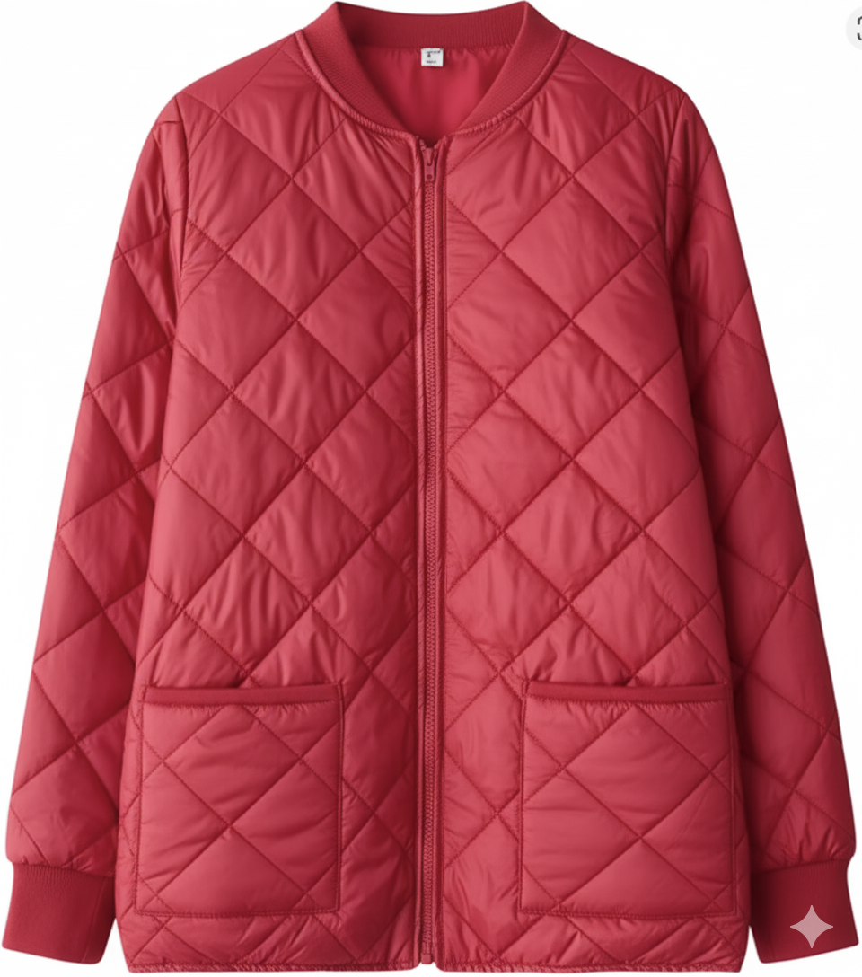 Yellow O-Neck - Zippered Plaid Thick Coats Long Sleeve 2 www.daltik.com