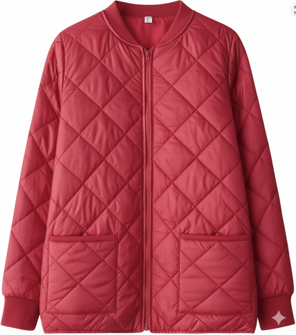 Yellow O-Neck - Zippered Plaid Thick Coats Long Sleeve 2 www.daltik.com