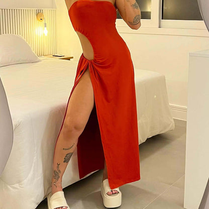 bandeau-side-slit-tie-bodysuit-dress-1-https://daltik.com/