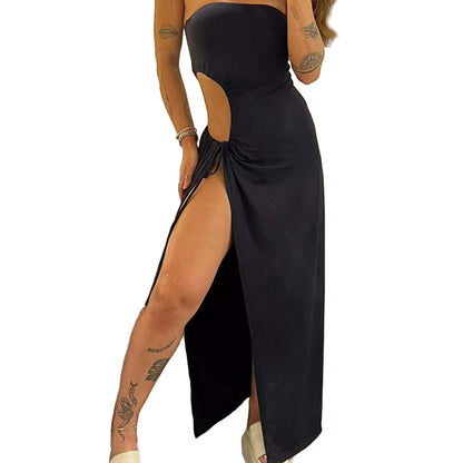 bandeau-side-slit-tie-bodysuit-dress-1-https://daltik.com/
